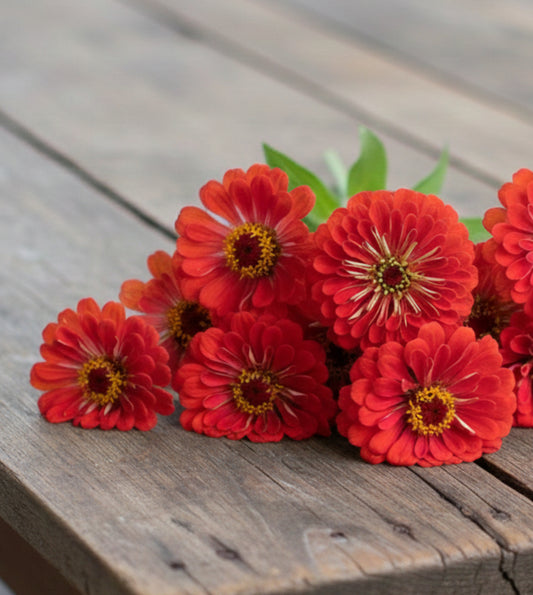 Zinnia "Dahlia flowered Coral Beauty"